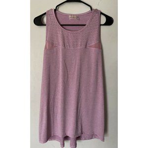 Nanette Lepore Womens Pink Tank Top Sz Large Active Workout Sleeveless Athletic